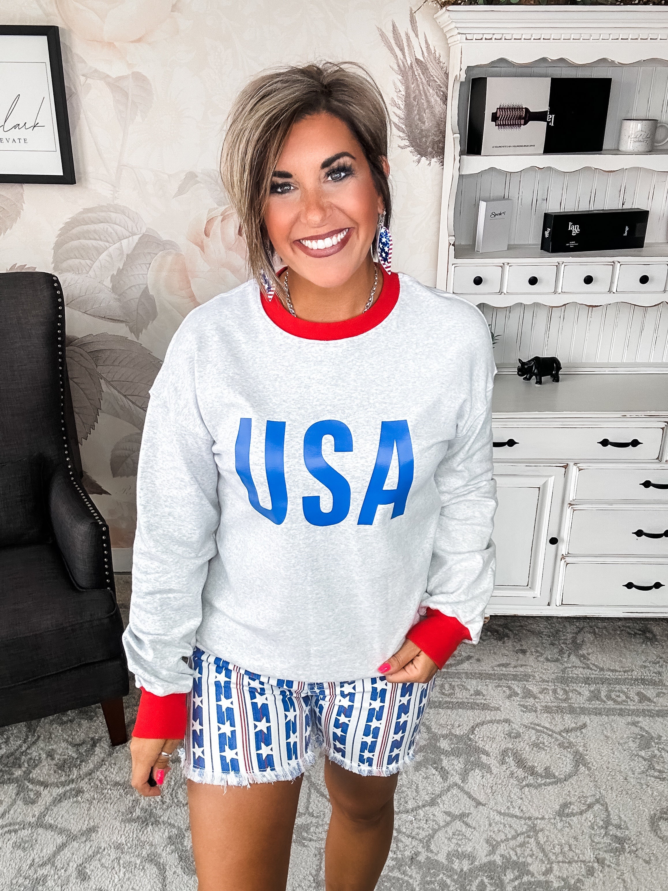 Ampersand Avenue University Pullover - Home of the Brave