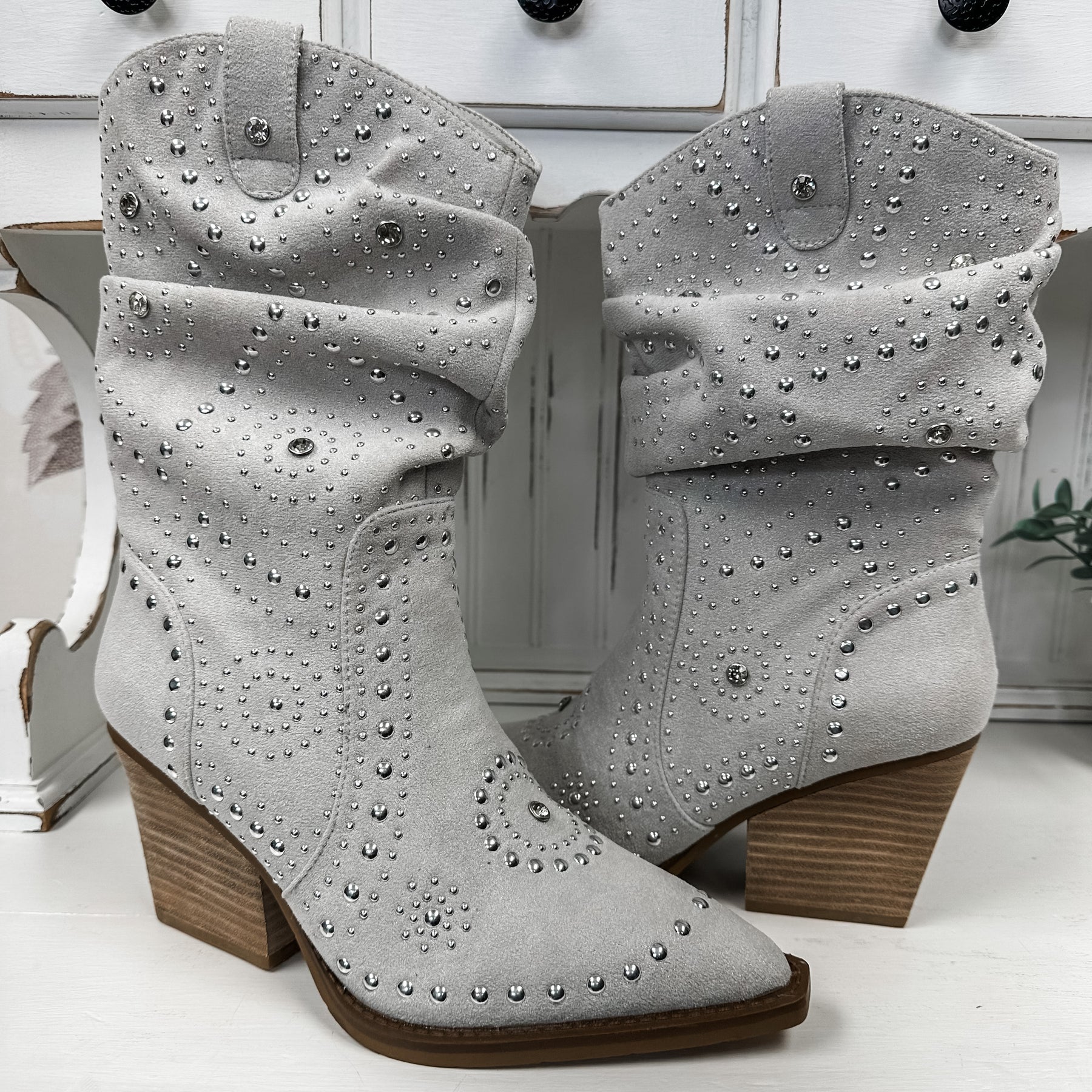 Stellar Studded Boot - Cream