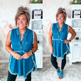 A Day Away Denim Tunic Dress