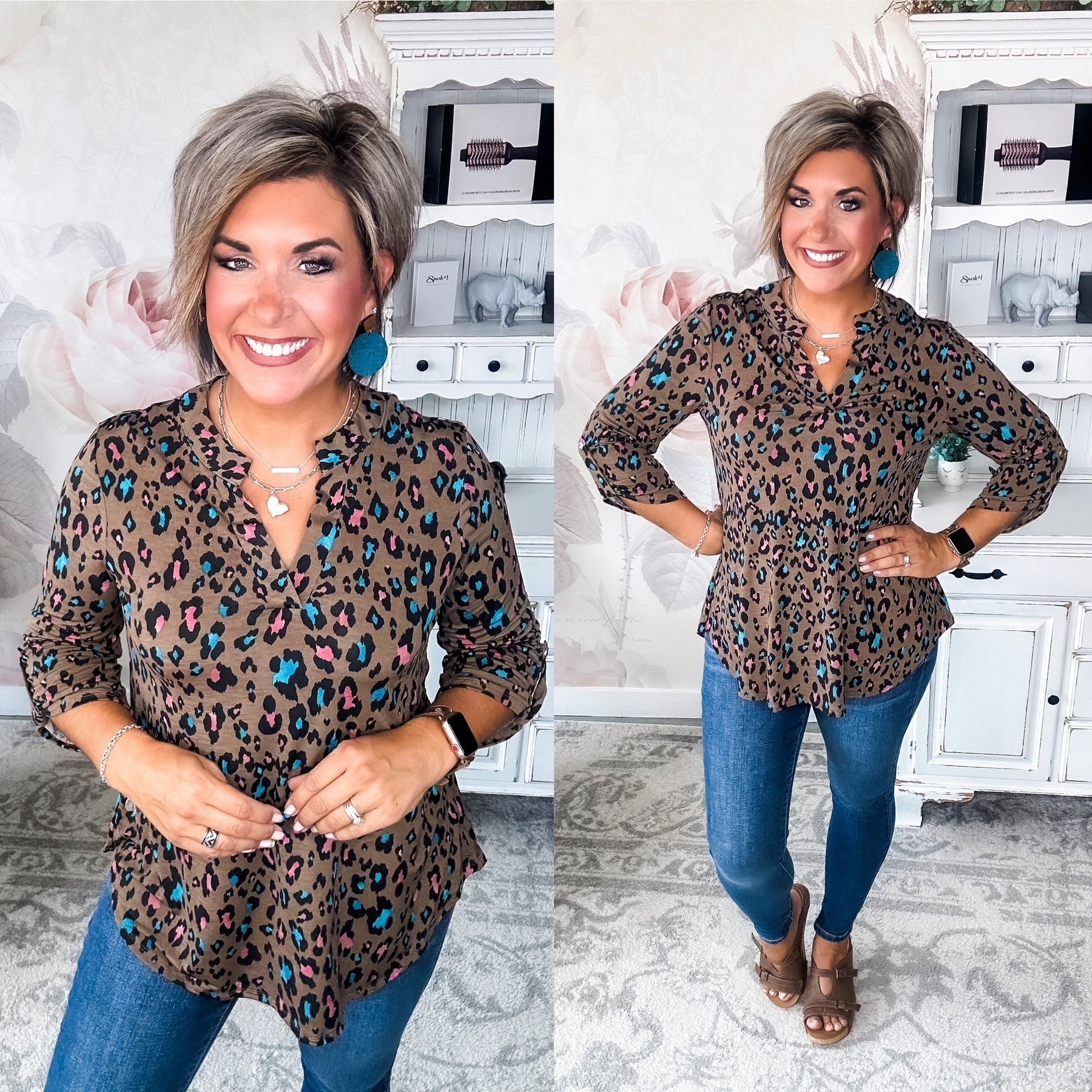 Figure It Out Top - Mocha Multi