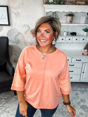 Anything To Help Tunic Top - Coral