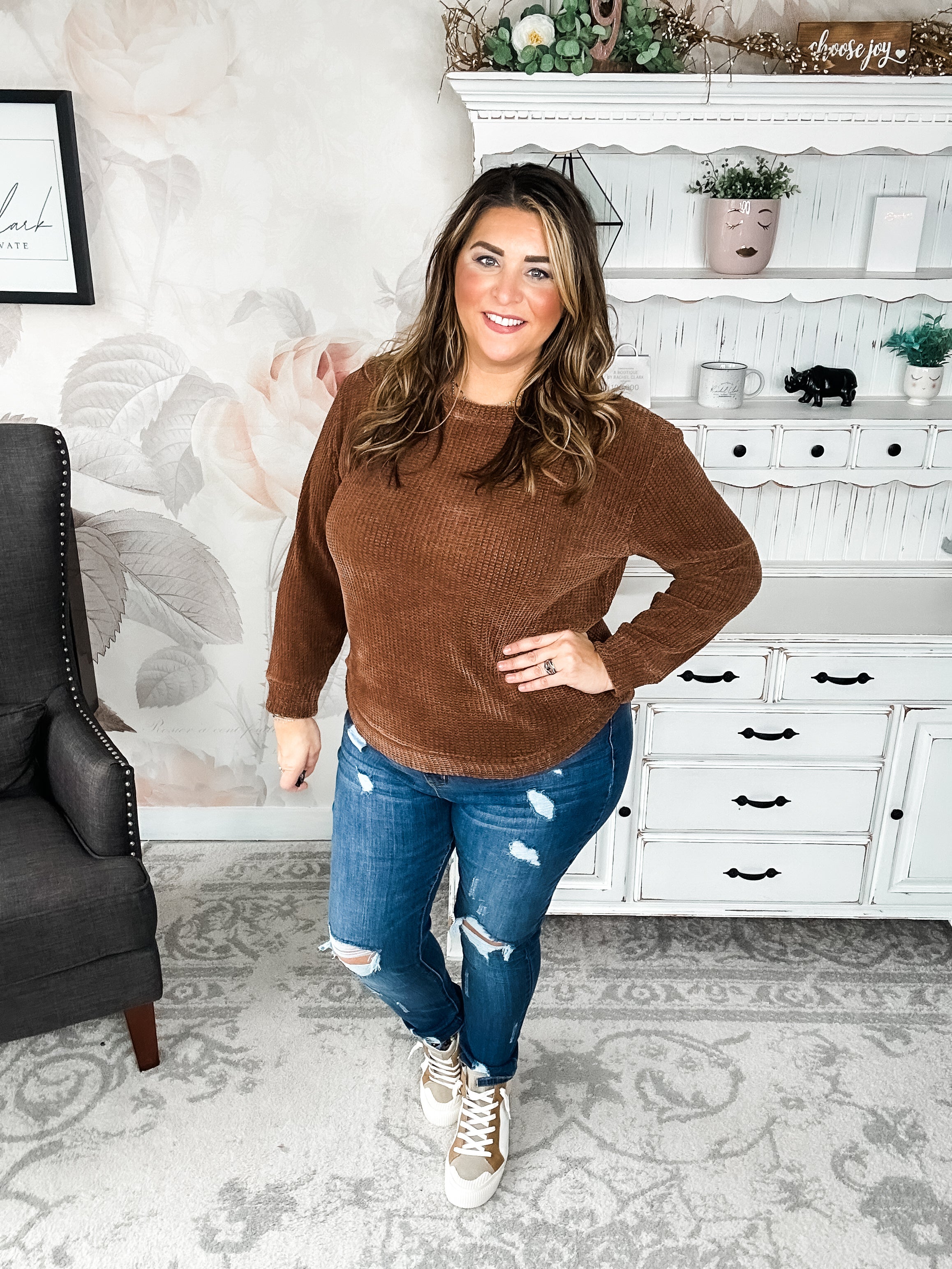 BLACK FRIDAY EXCLUSIVE - Moonlight Mixer Sweater - Brown