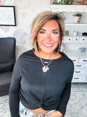 Just Like You Long Sleeve Top - Black