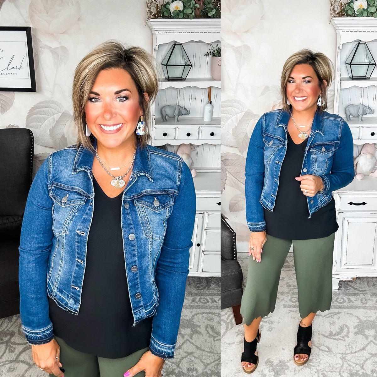 Bring Me Back Release Hem Jean Jacket - Dark Wash