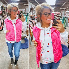 Lucky In Love Quilted Vest