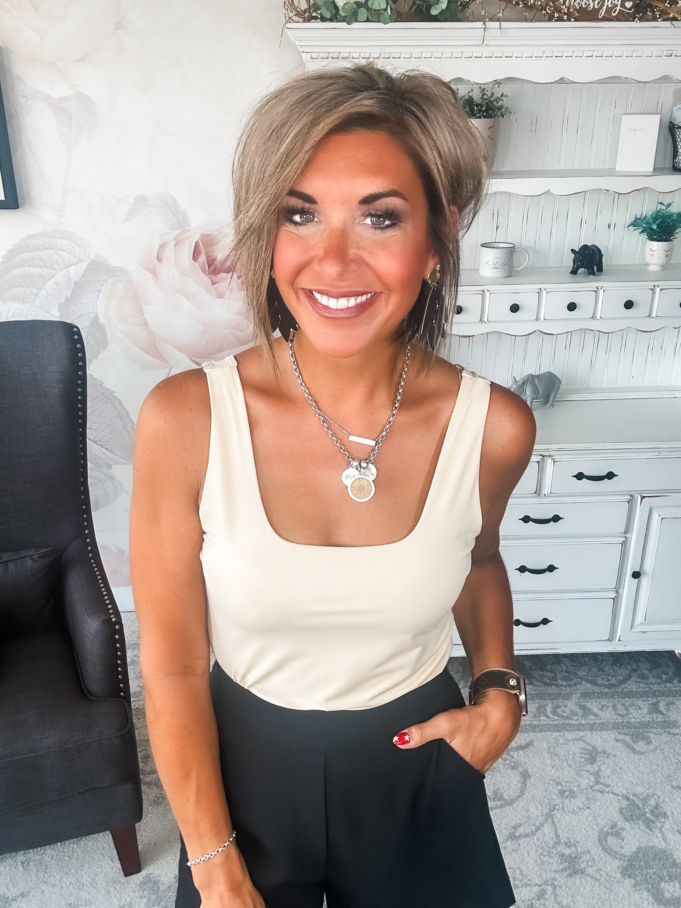 Getting In the Swing Bodysuit - Taupe