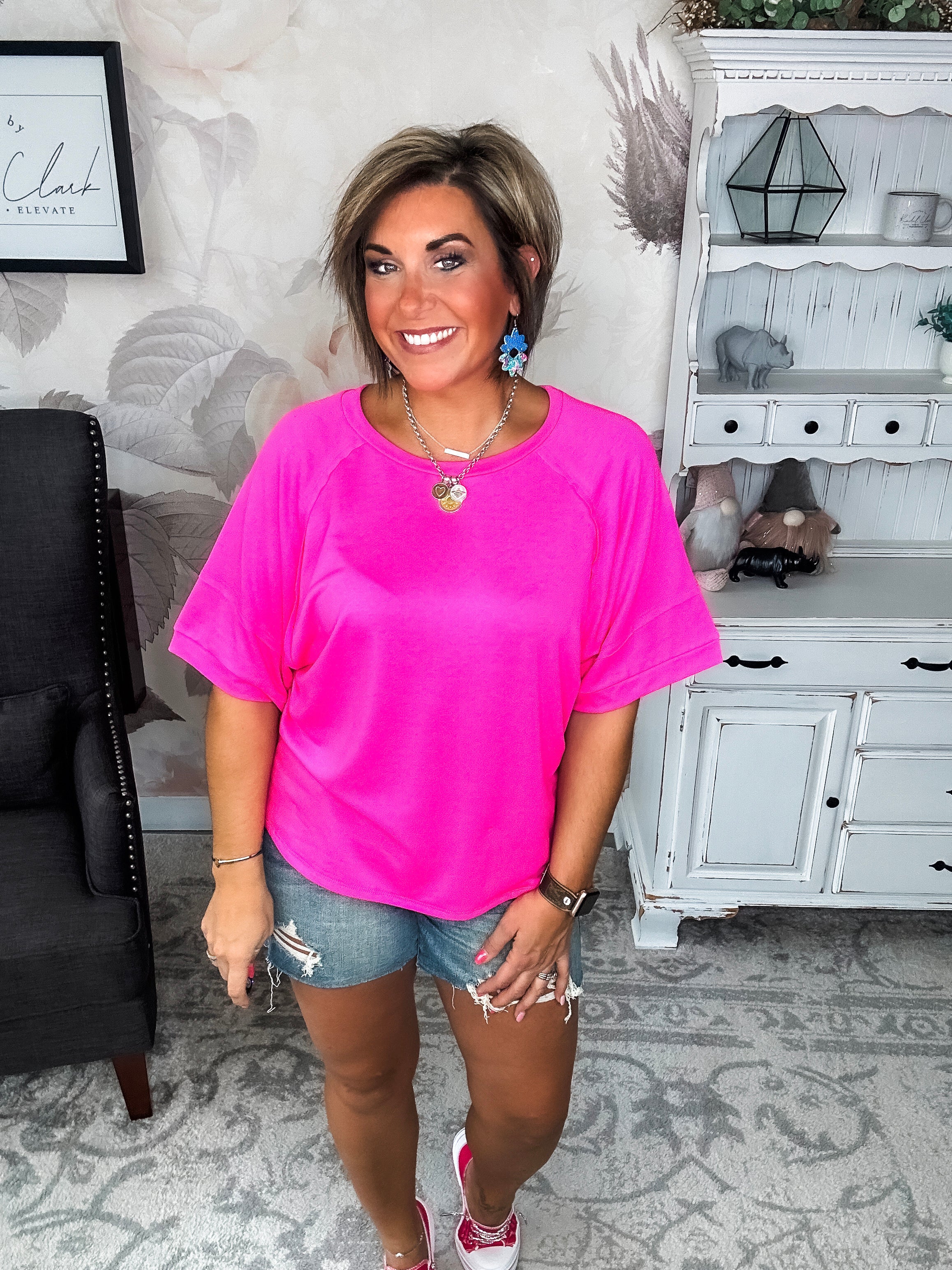 Tell Me The Truth Top - Hot Pink