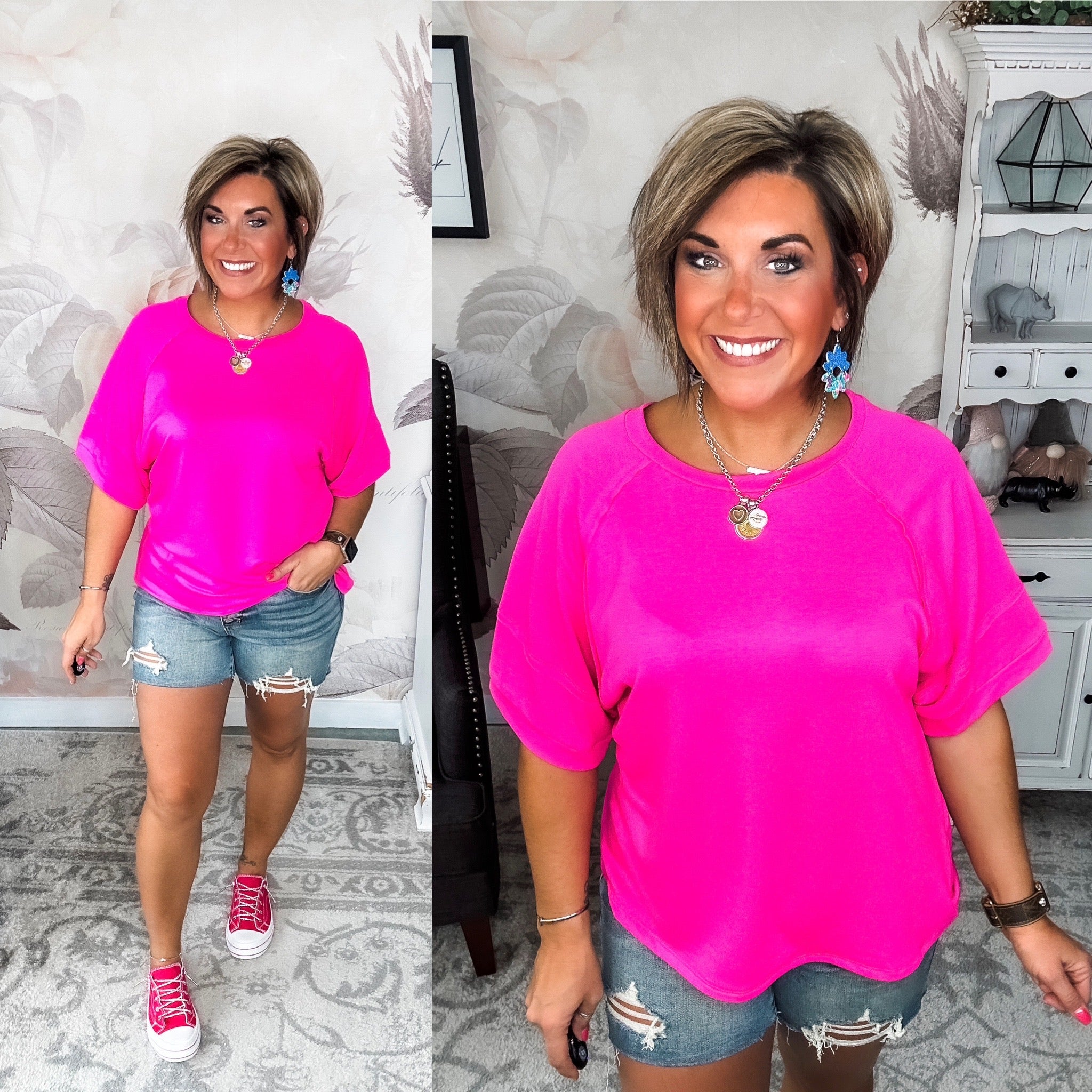 Tell Me The Truth Top - Hot Pink