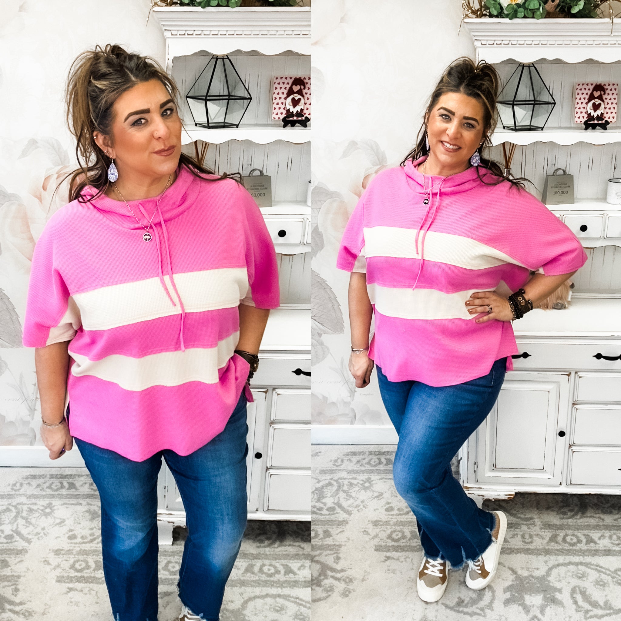 Made It All Up Hooded Top - Pink