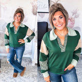 Not Here With Me Pullover - Hunter Green