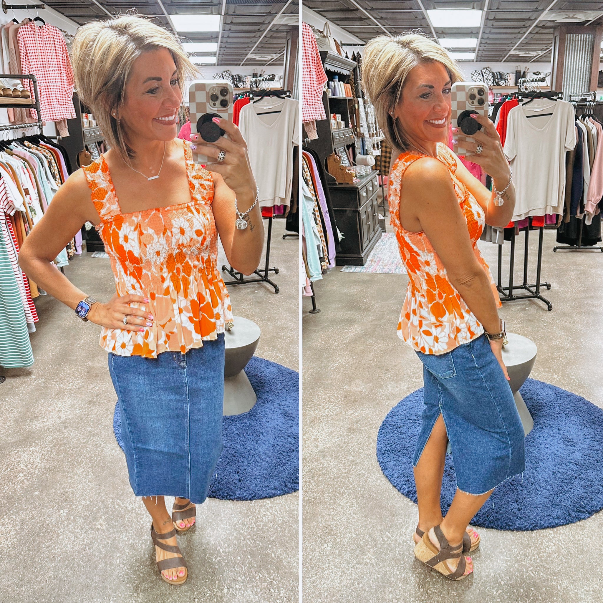 Walking On The Sun Peplum Top