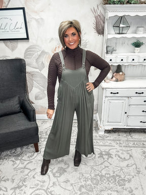 Now or Never Jumpsuit - Olive