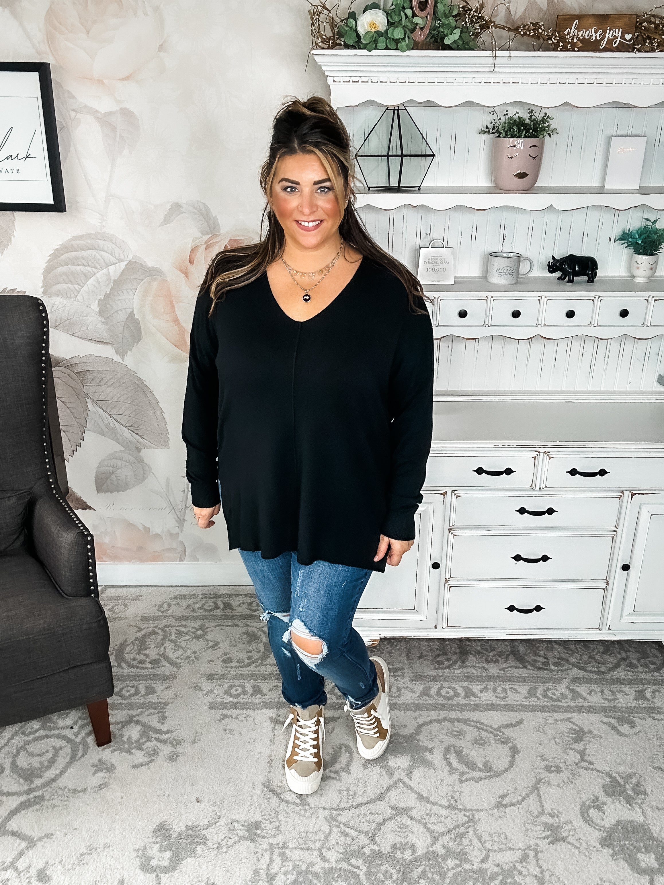 BLACK FRIDAY EXCLUSIVE - Blackout Breezer Sweater - Black