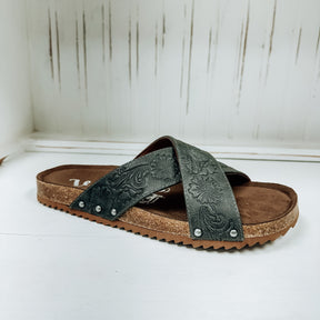 Jaycee Tooled Sandal - Grey