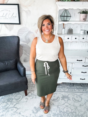 All Good Things Skirt - Olive