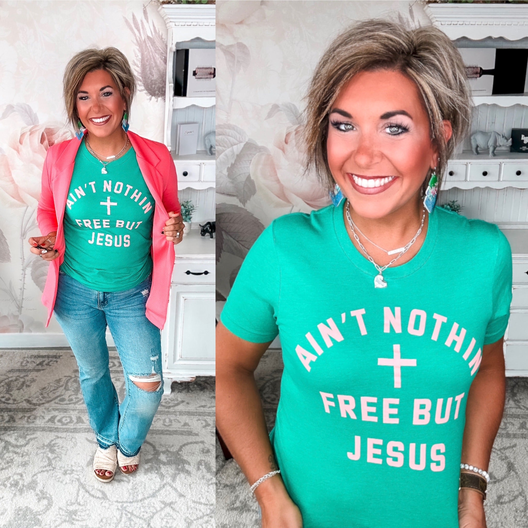 Ain't Nothin Free But Jesus Graphic Tee