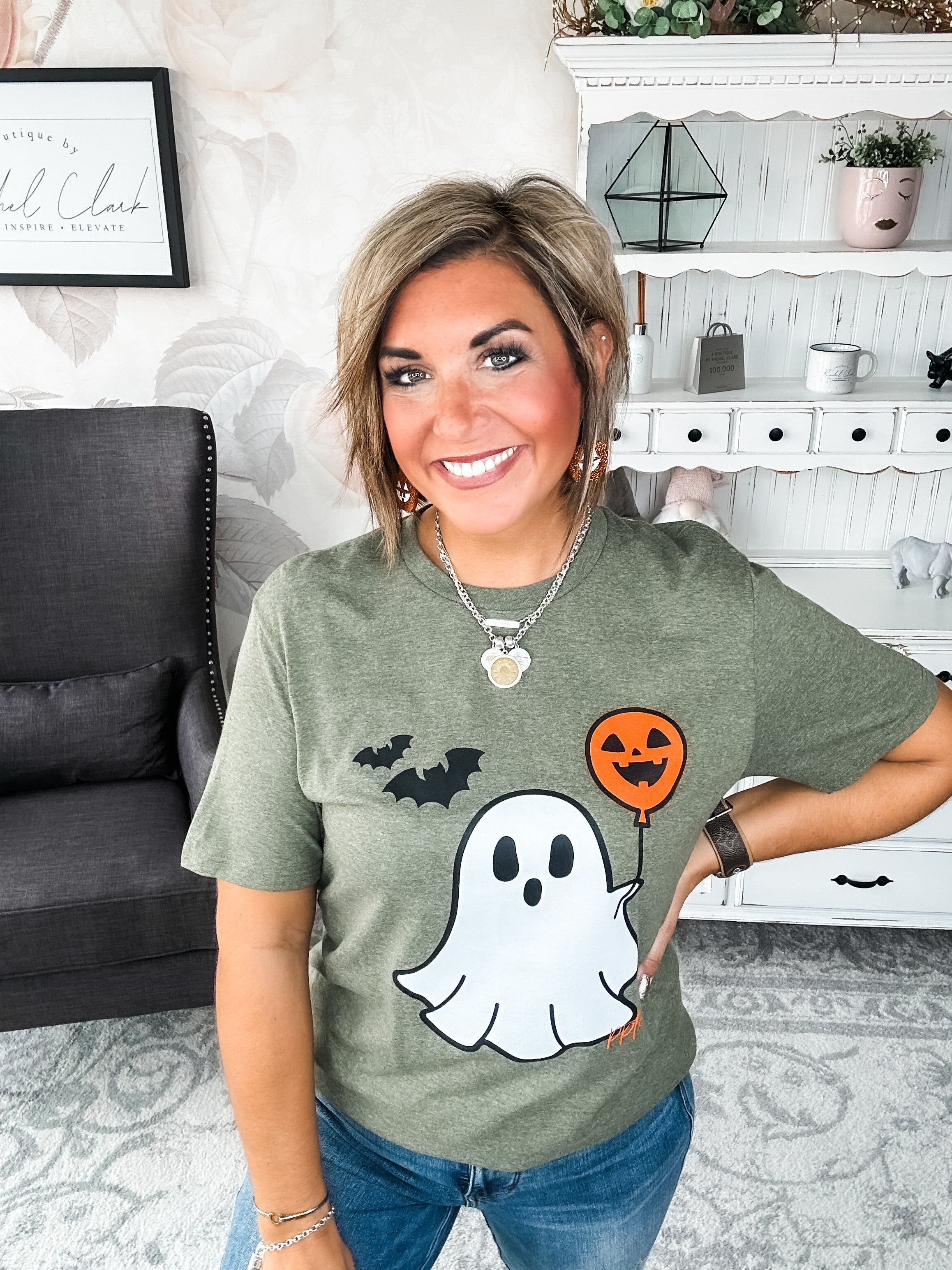 BOO-lloon Ghost Graphic Tee
