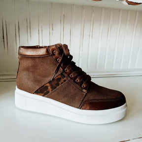 Edisia High-Top Sneaker - Brown