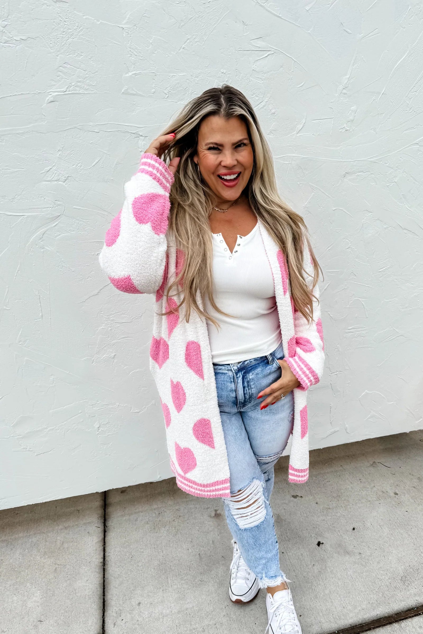 On Cloud Nine Valentine Cardigan - Pink