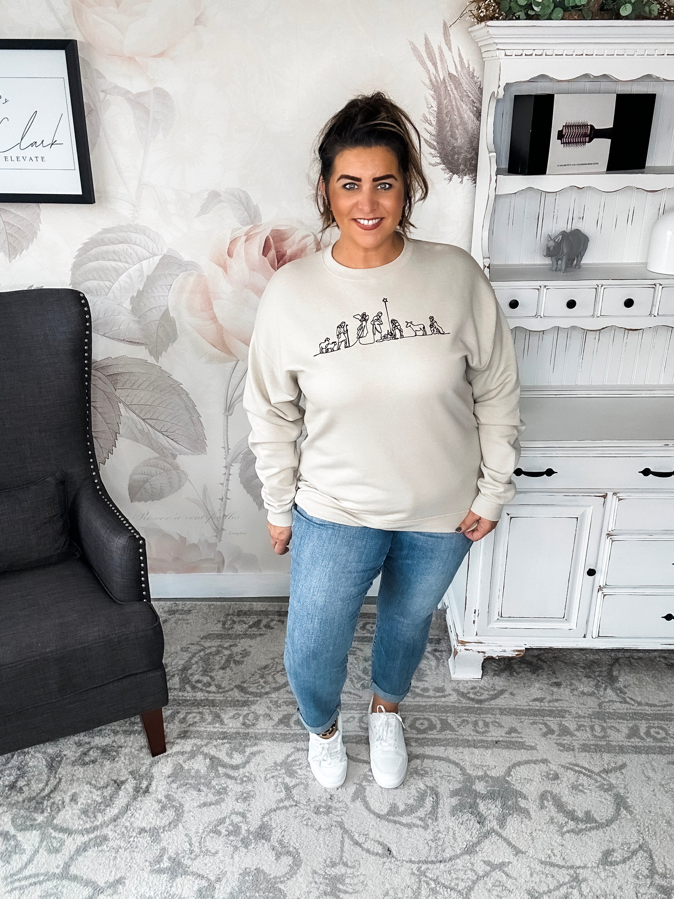 Nativity Scene Pullover Sweatshirt
