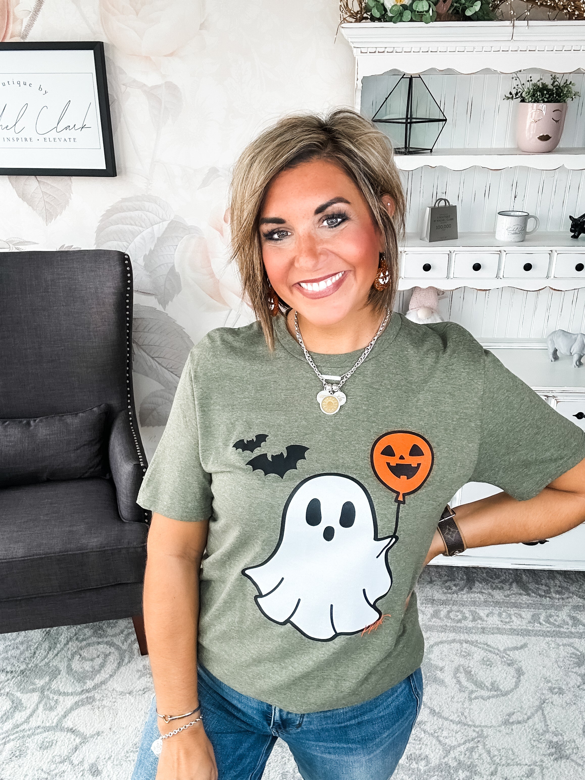 BOO-lloon Ghost Graphic Tee