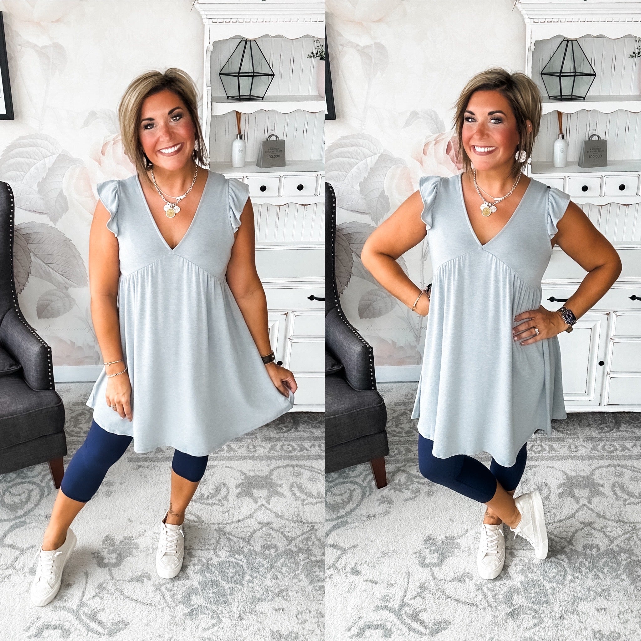 Love Yourself Flutter Sleeve Dress