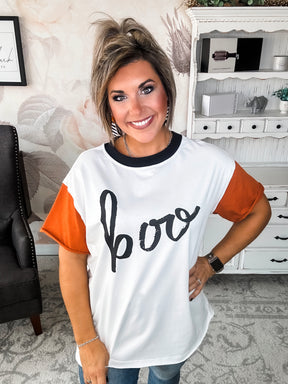 Ampersand Avenue Boyfriend Tee - Hey Boo-tiful