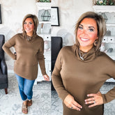 Cozy On The Weekend Cowlneck - Mocha