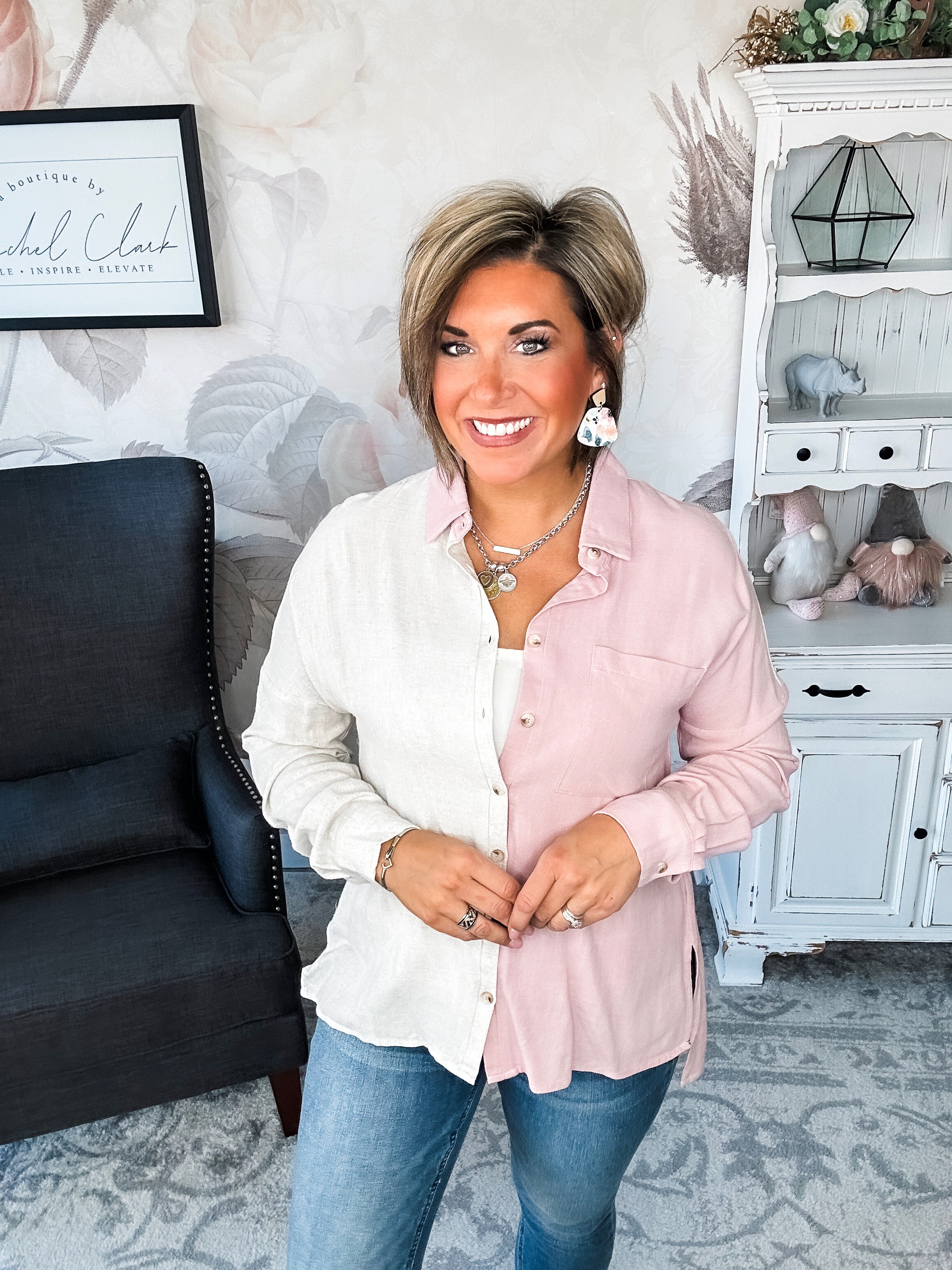 Wishing on Forever Linen Button Down
