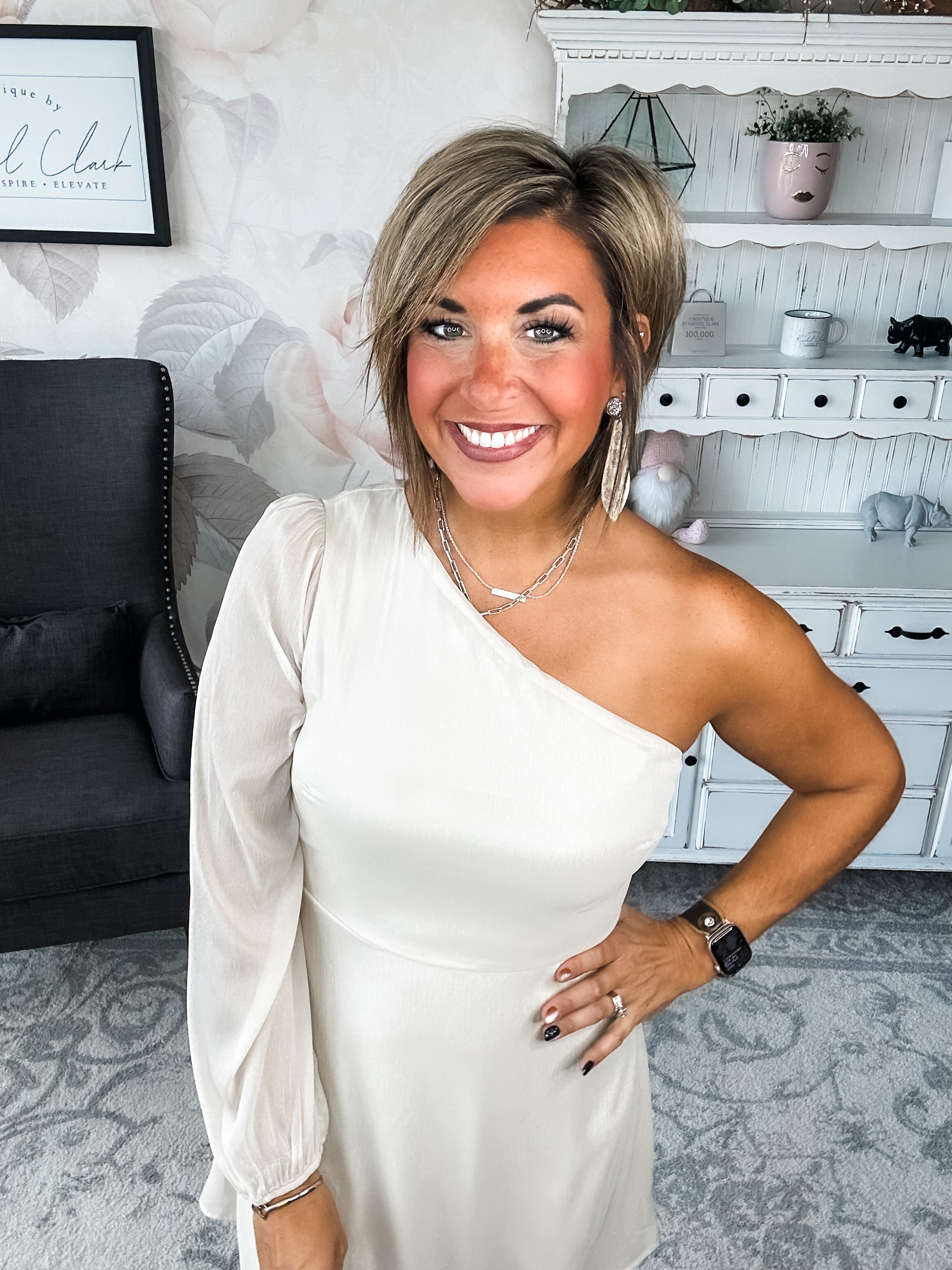 Pretty on Point Dress - Champagne