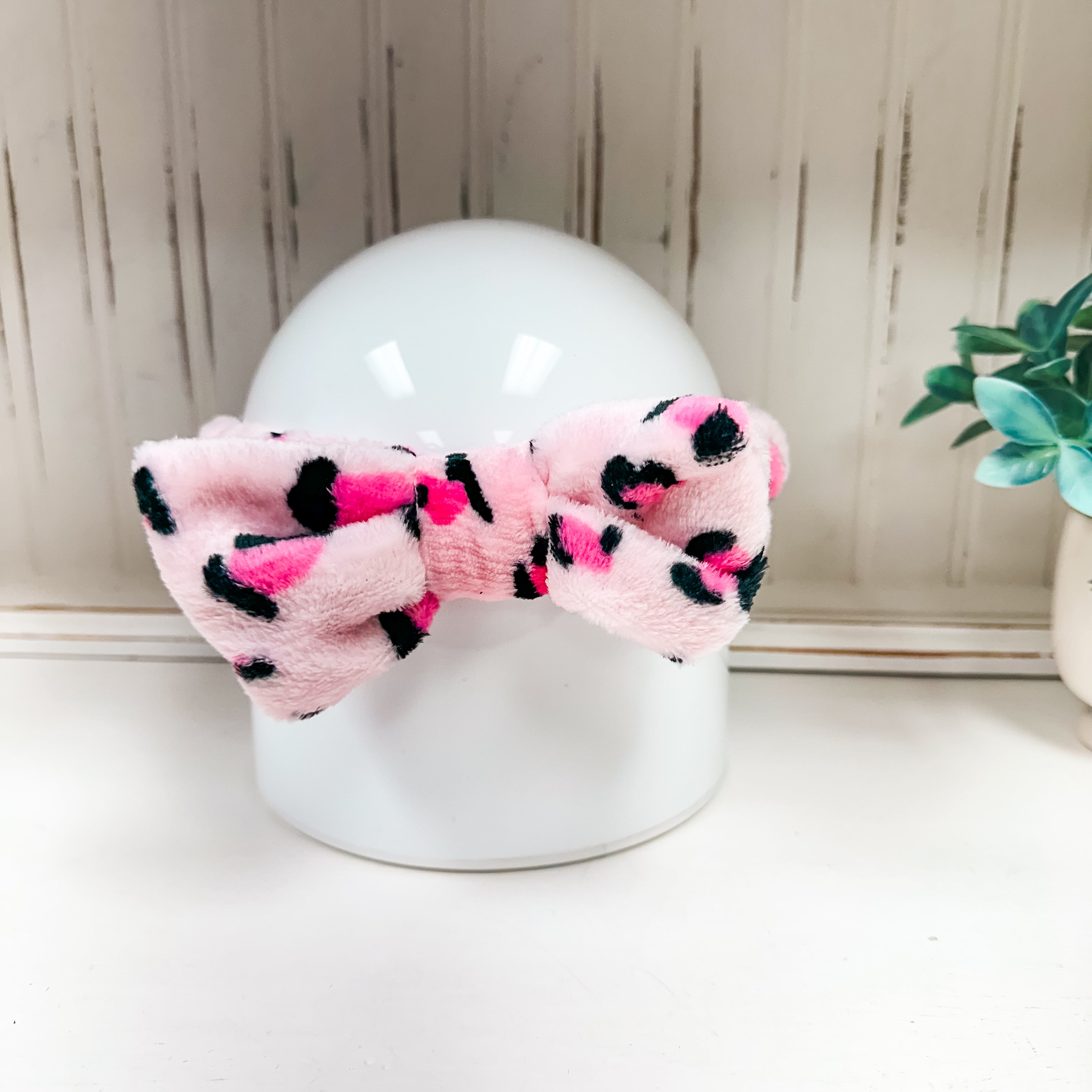 Pink Spa Headband with Bow