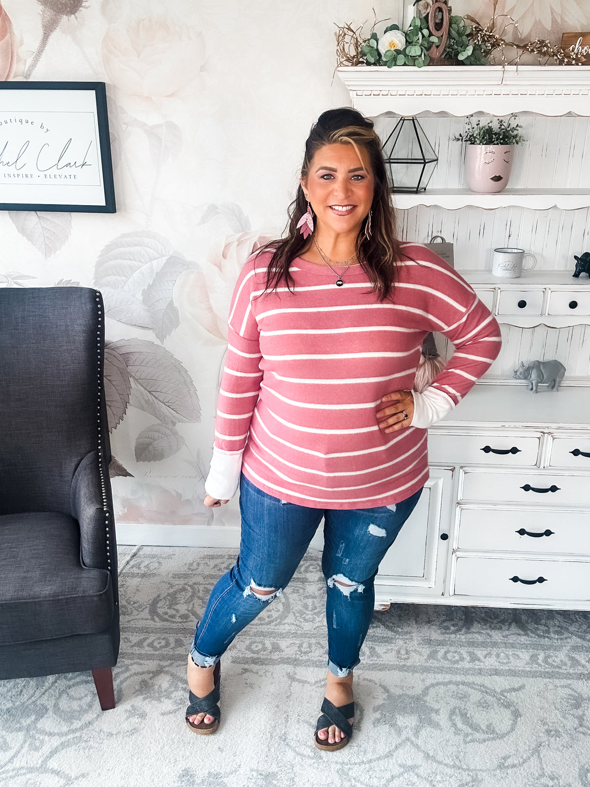 Look Back On The Time Pullover - Mauve