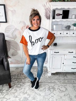 Ampersand Avenue Boyfriend Tee - Hey Boo-tiful