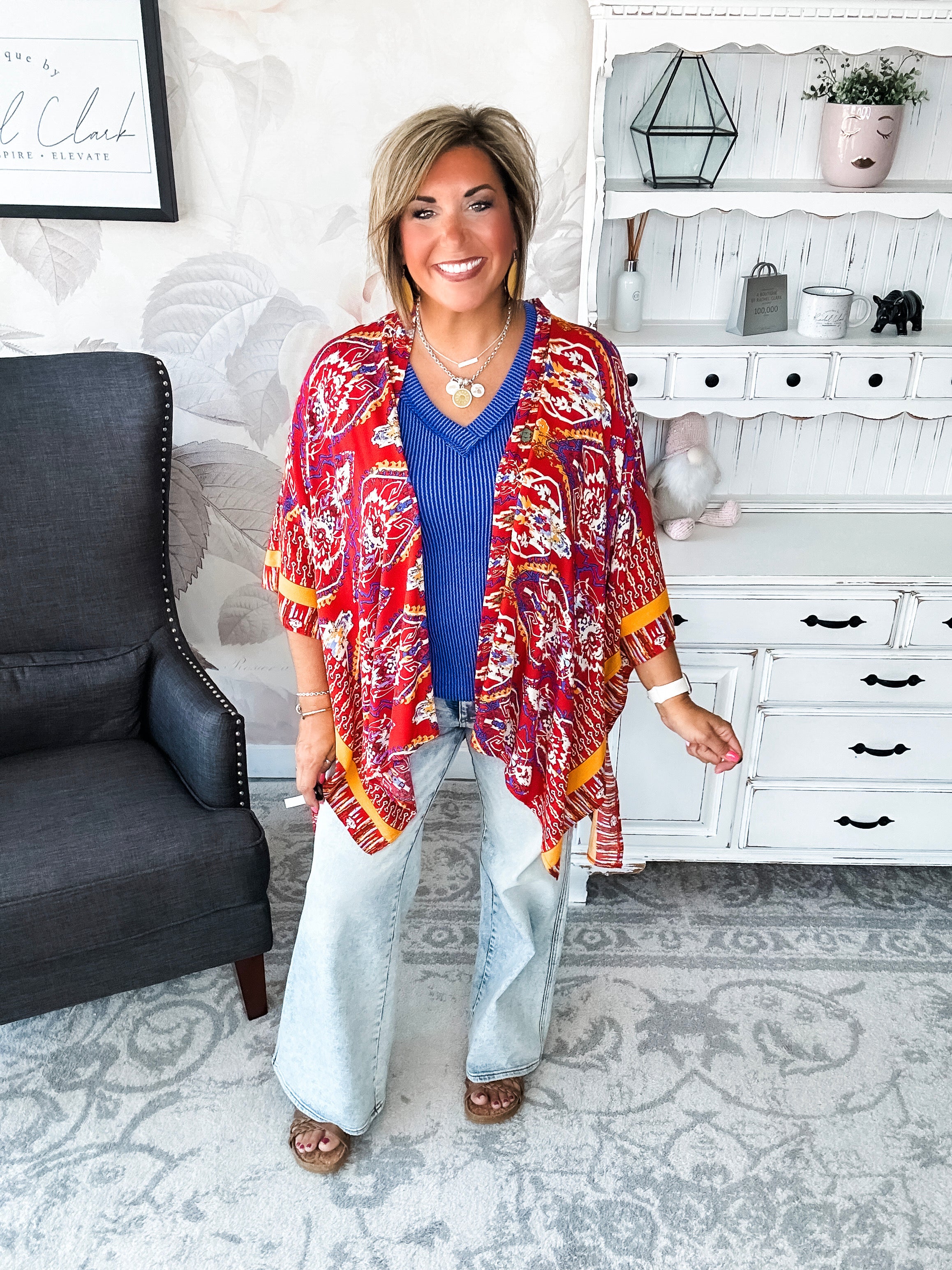 The Perfect Mix Kimono - Red