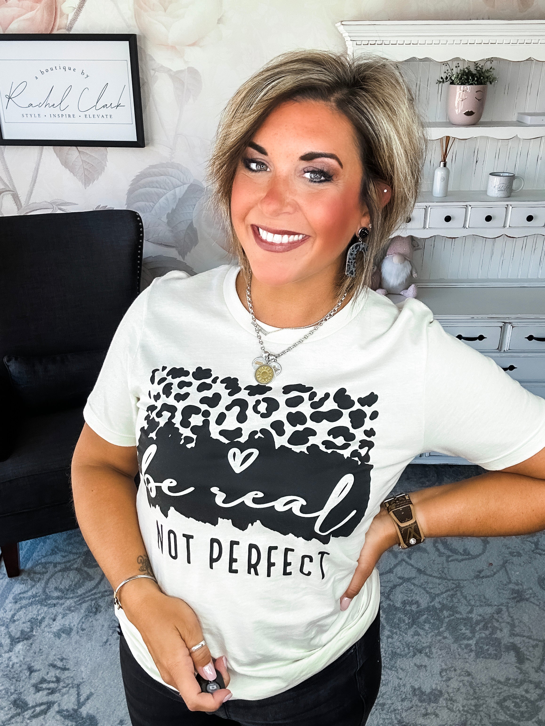 Be Real, Not Perfect Graphic Tee