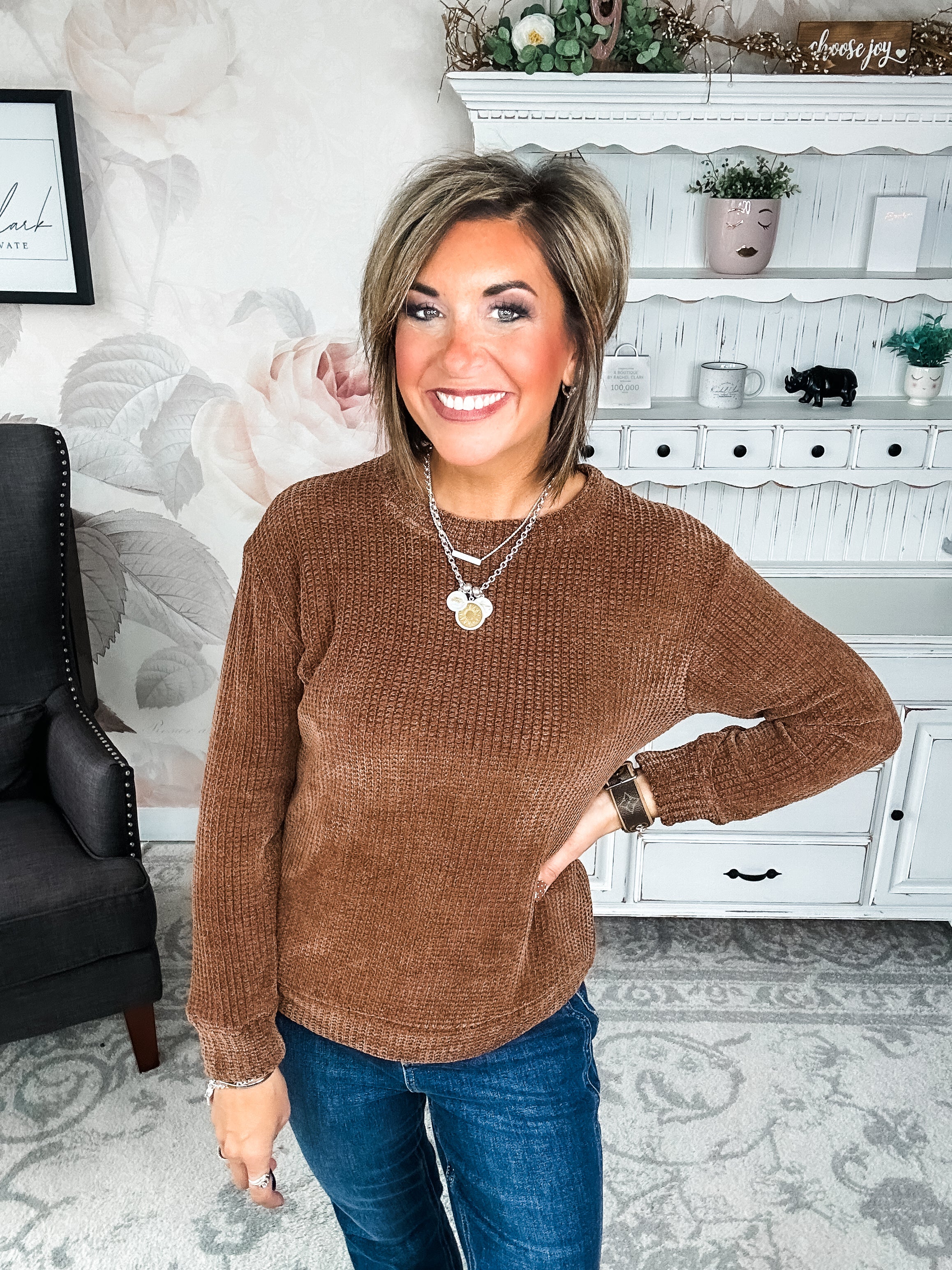 BLACK FRIDAY EXCLUSIVE - Moonlight Mixer Sweater - Brown