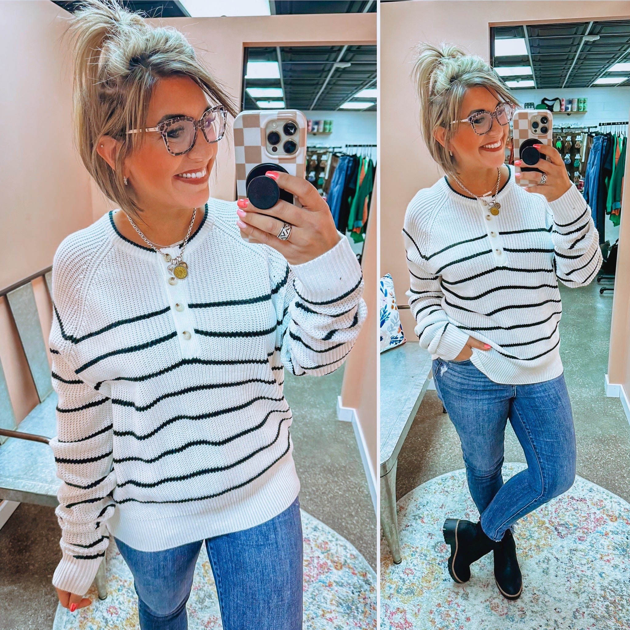 Crash Into You Striped Sweater