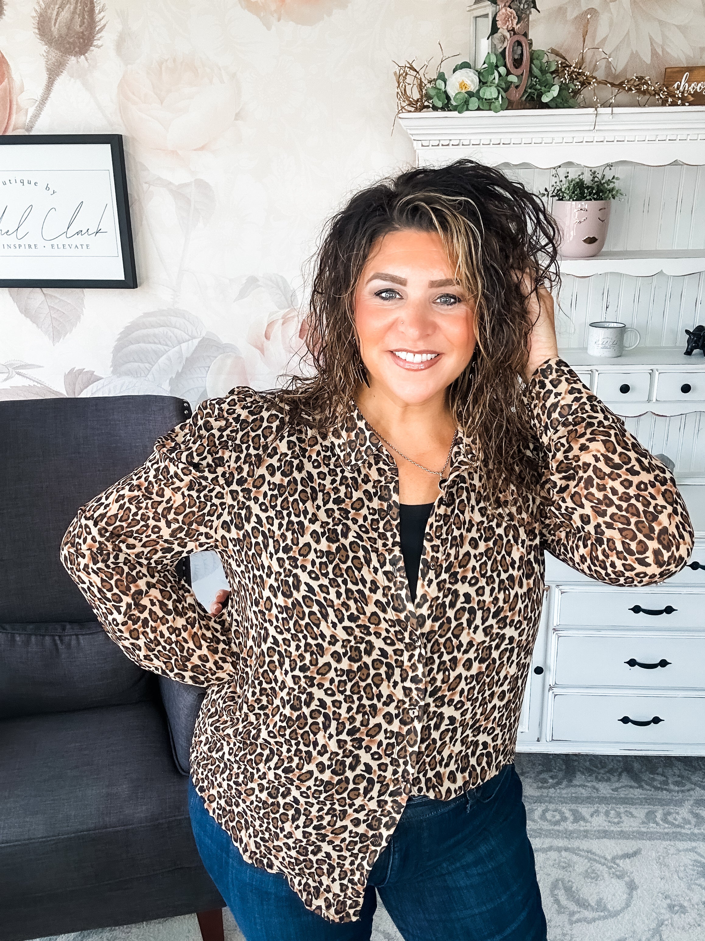 Watch Over You Leopard Blouse