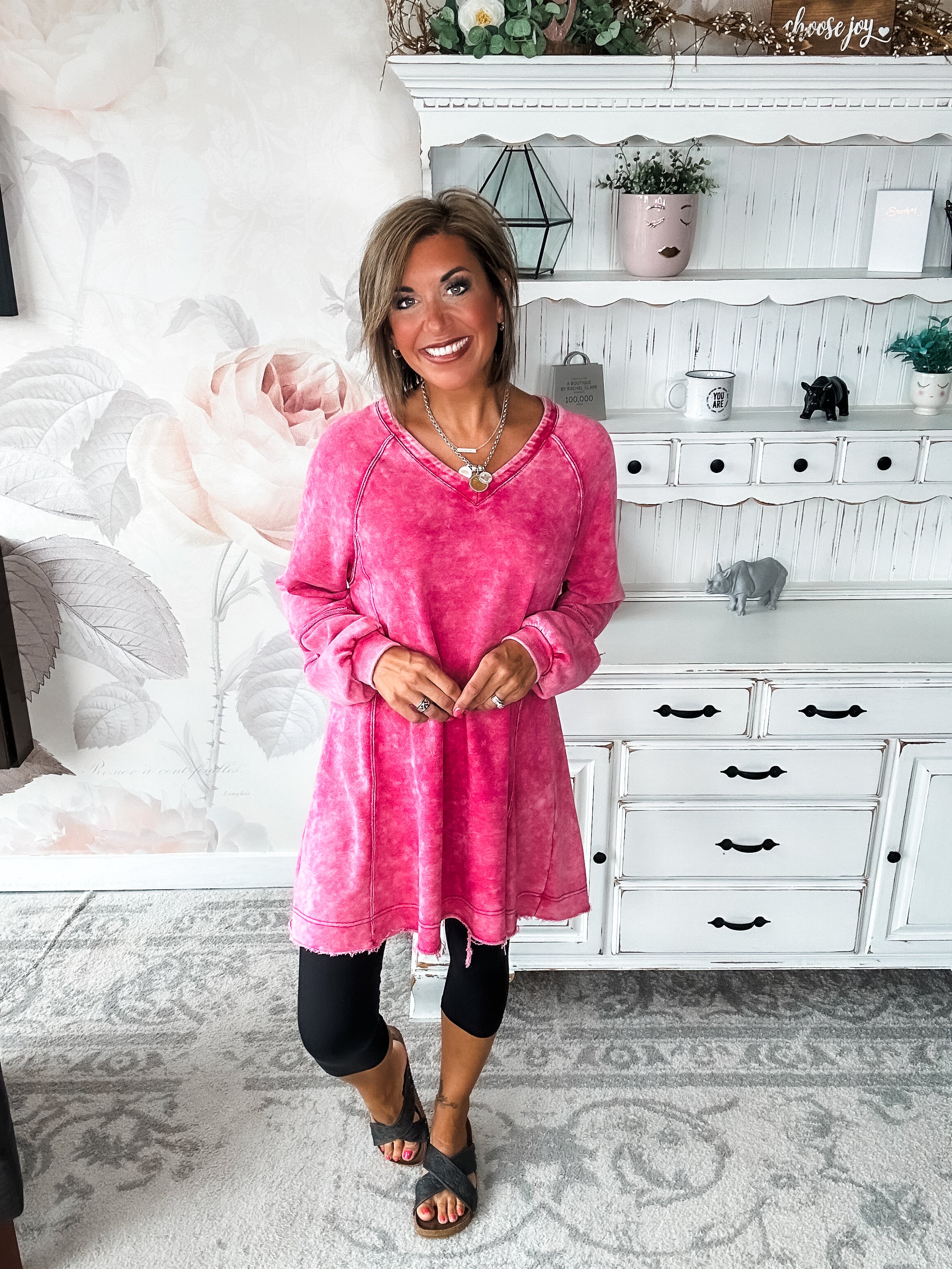 They All Made It Shift Dress - Magenta