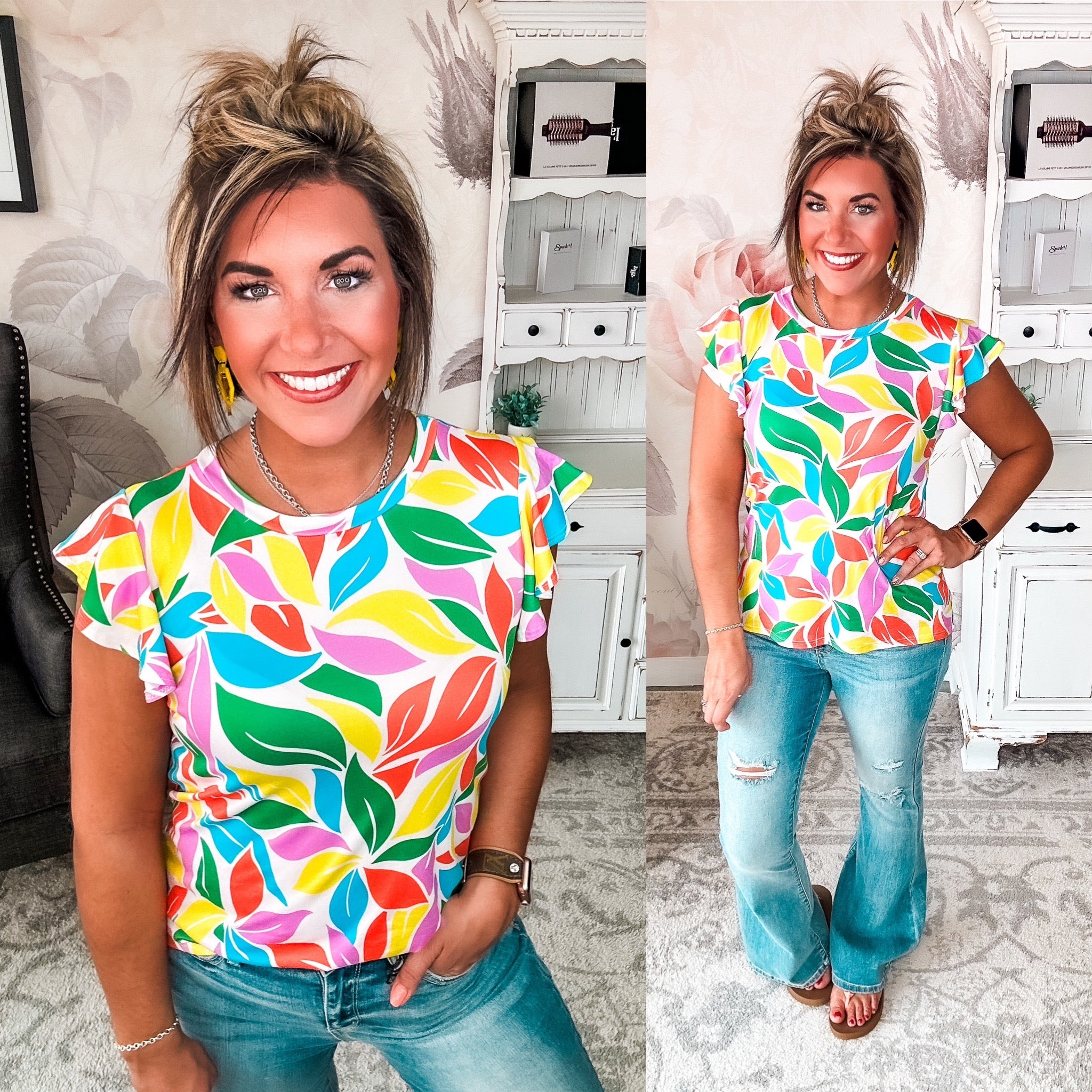 Be Optimistic Top - Multicolor Floral