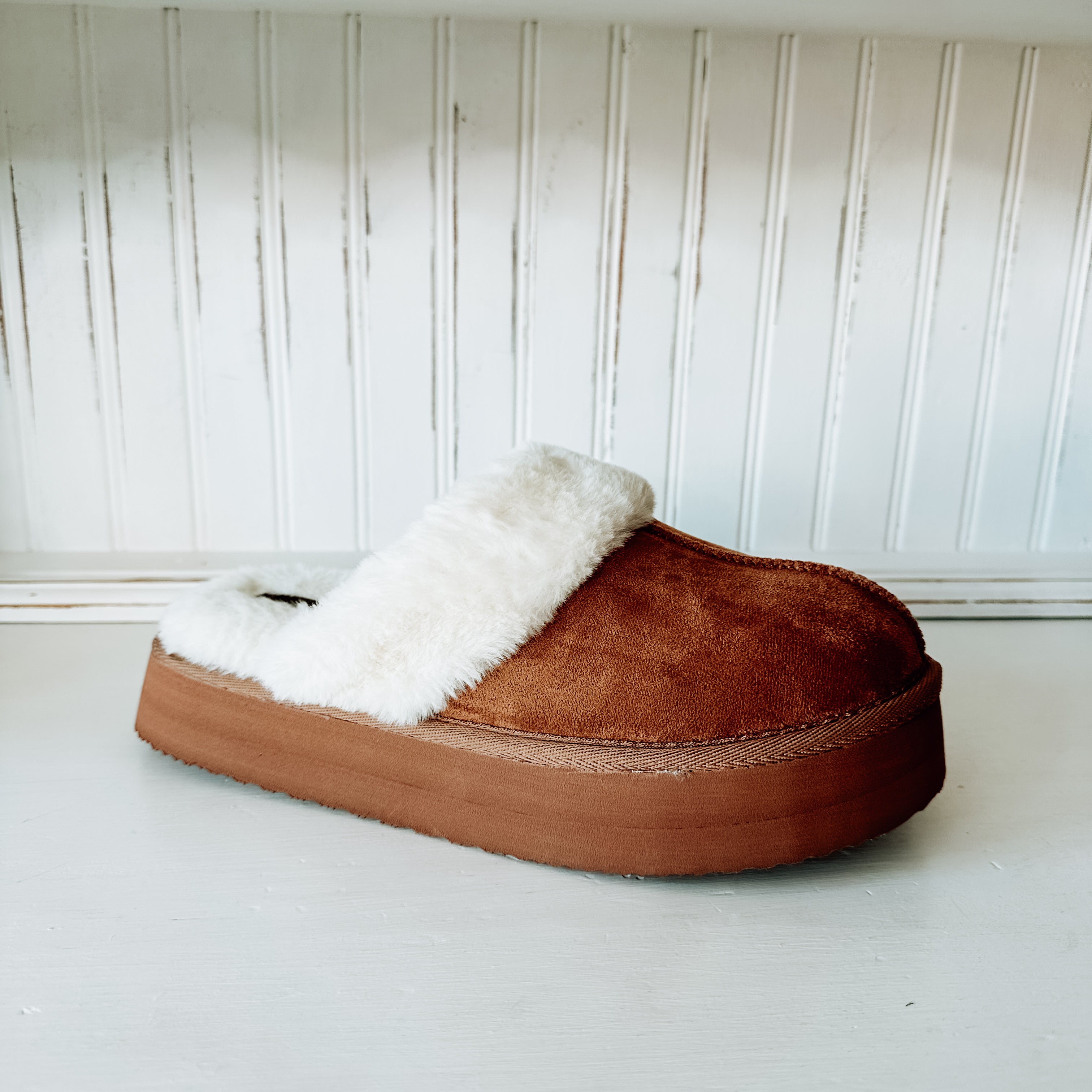 Delaney Platform Slipper - Tan