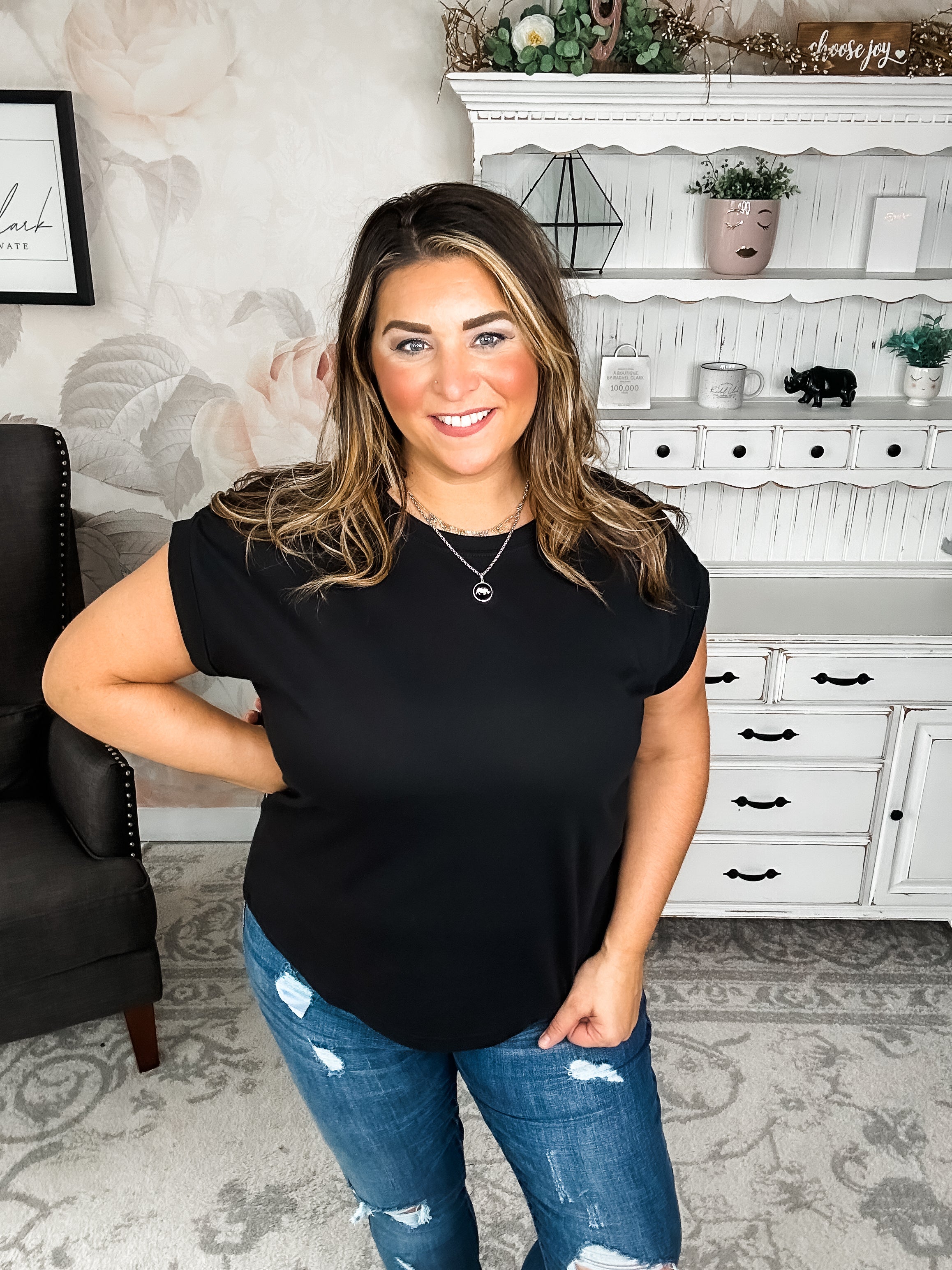 BLACK FRIDAY EXCLUSIVE - Up All Night Short Sleeve Tee- Black