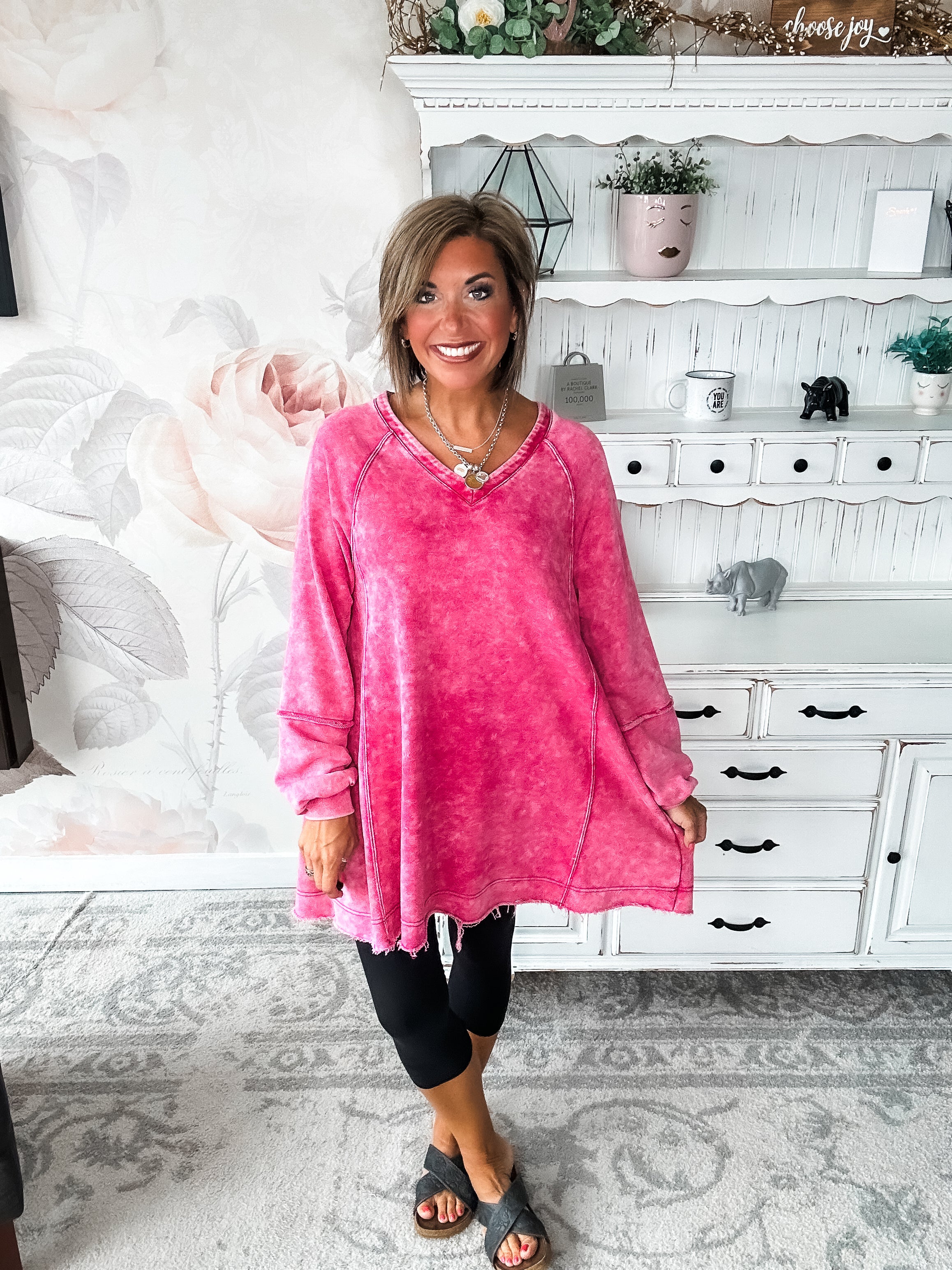 They All Made It Shift Dress - Magenta