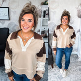 Not Here With Me Pullover - Taupe