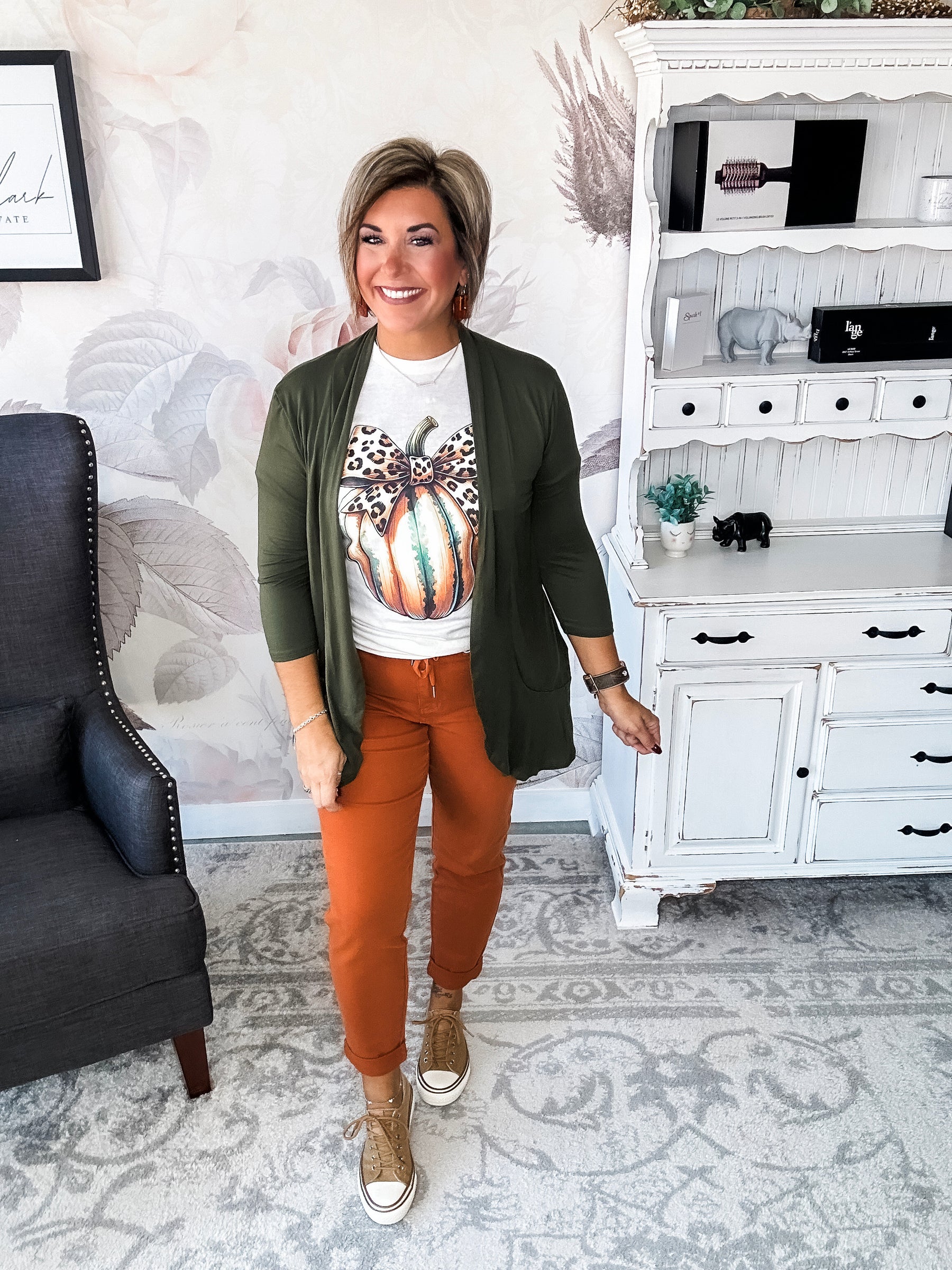 Vintage Leopard Pumpkin Graphic Tee