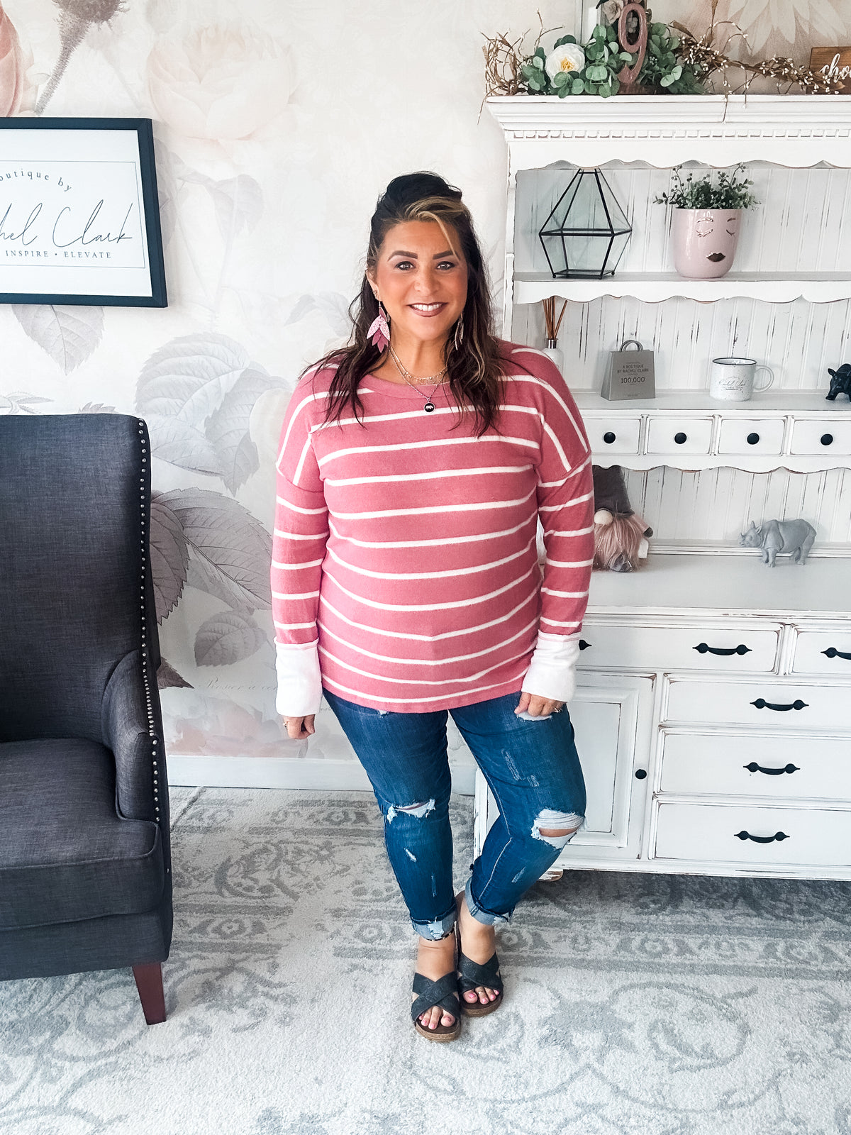 Look Back On The Time Pullover - Mauve