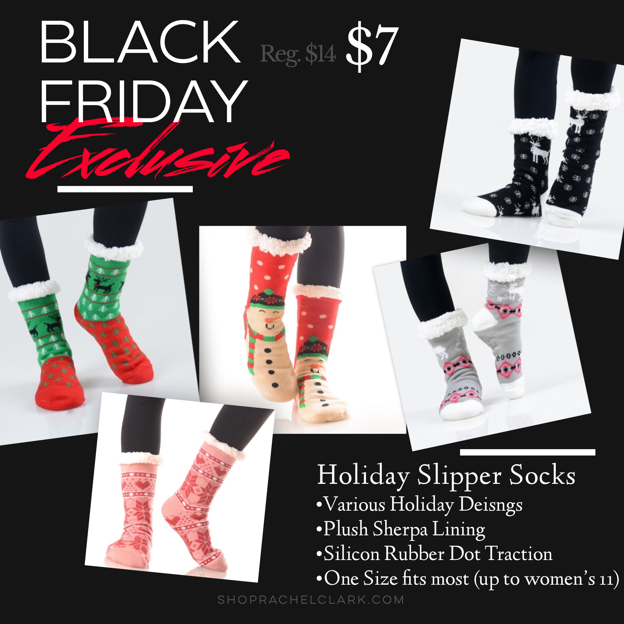 Sherpa Lined Slipper Socks (8 print options!)