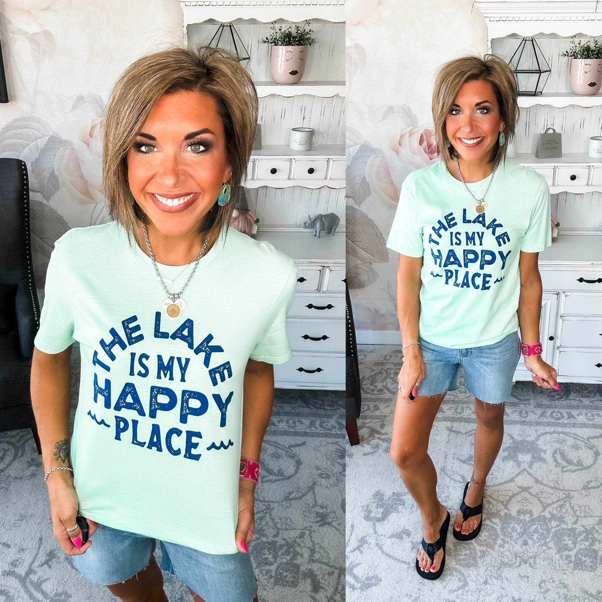 The Lake Is My Happy Place Graphic Tee