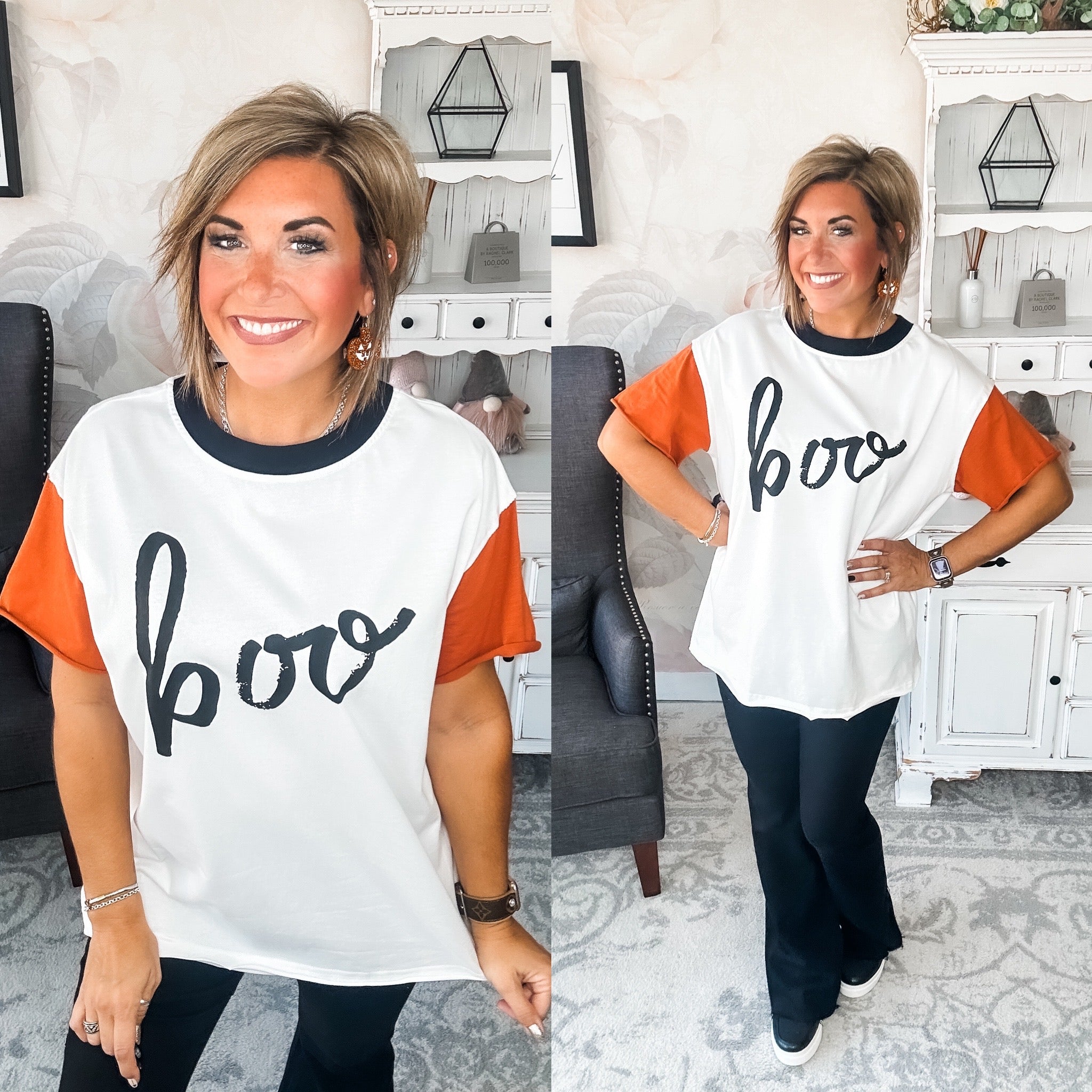 Ampersand Avenue Boyfriend Tee - Hey Boo-tiful
