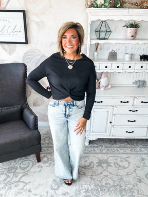 Just Like You Long Sleeve Top - Black